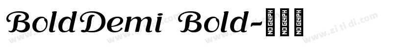 BoldDemi Bold字体转换